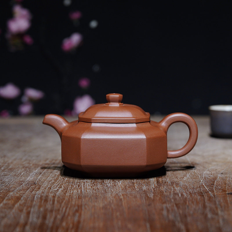 国高工【全手工宝八方壶】原矿底槽清 宜兴紫砂壶茶壶 470cc