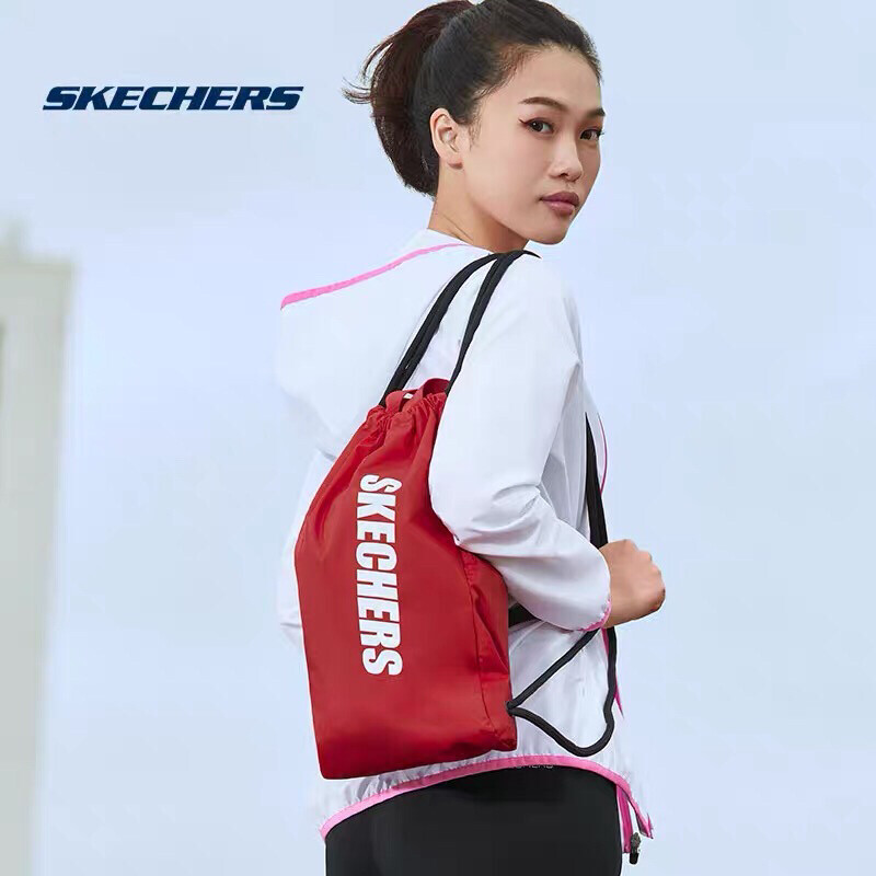 全新skechers斯凯奇双肩包 男女同款抽绳包时尚休闲训练