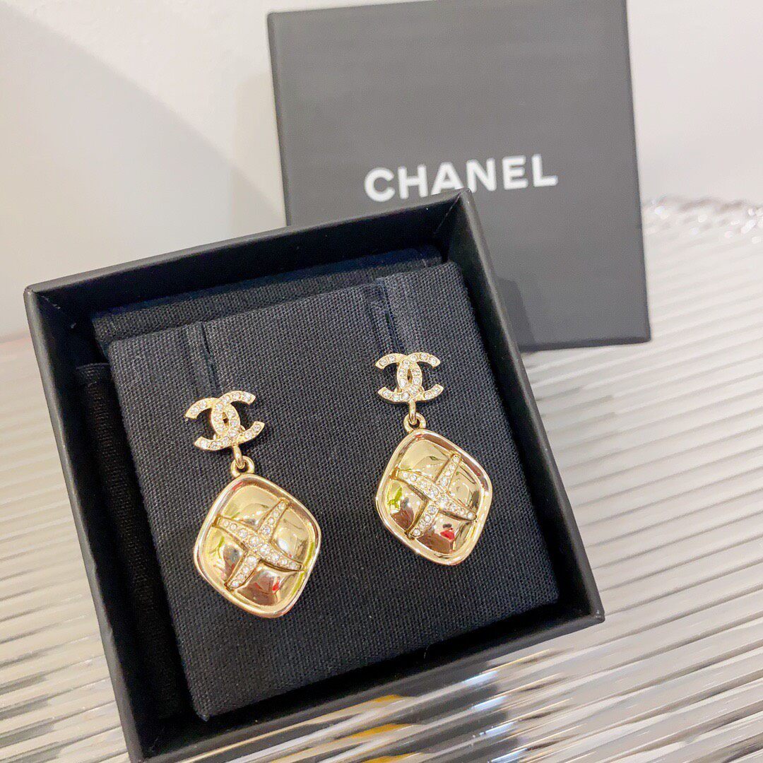 全新chanel 香奈儿 金色耳钉 耳坠 巴洛克风-时尚潮品-奢侈品-奢侈品