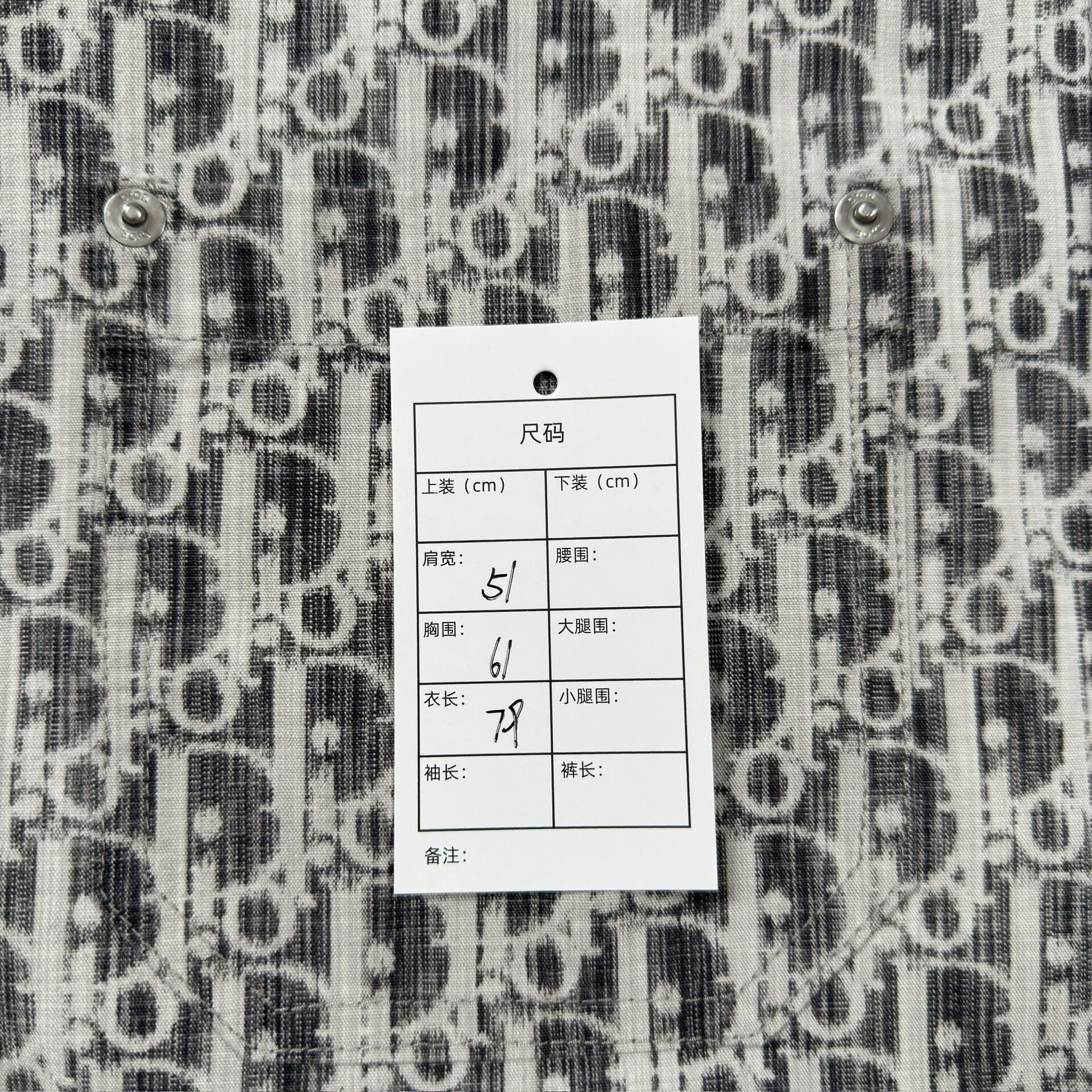 Dior Oblique Gray Shirt Jacket — back