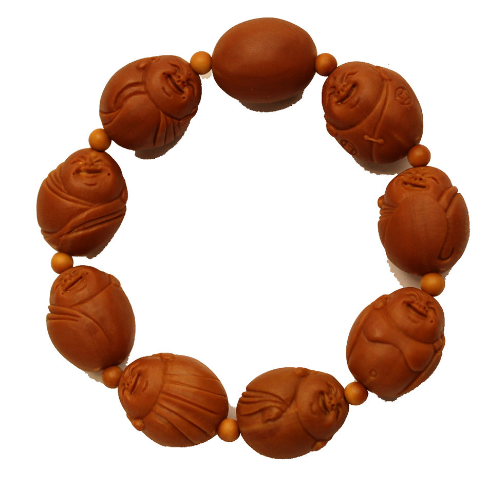 舟山核雕村  【包衣童子】杨晓明工作室杨氏橄榄核雕刻手串单籽脖挂