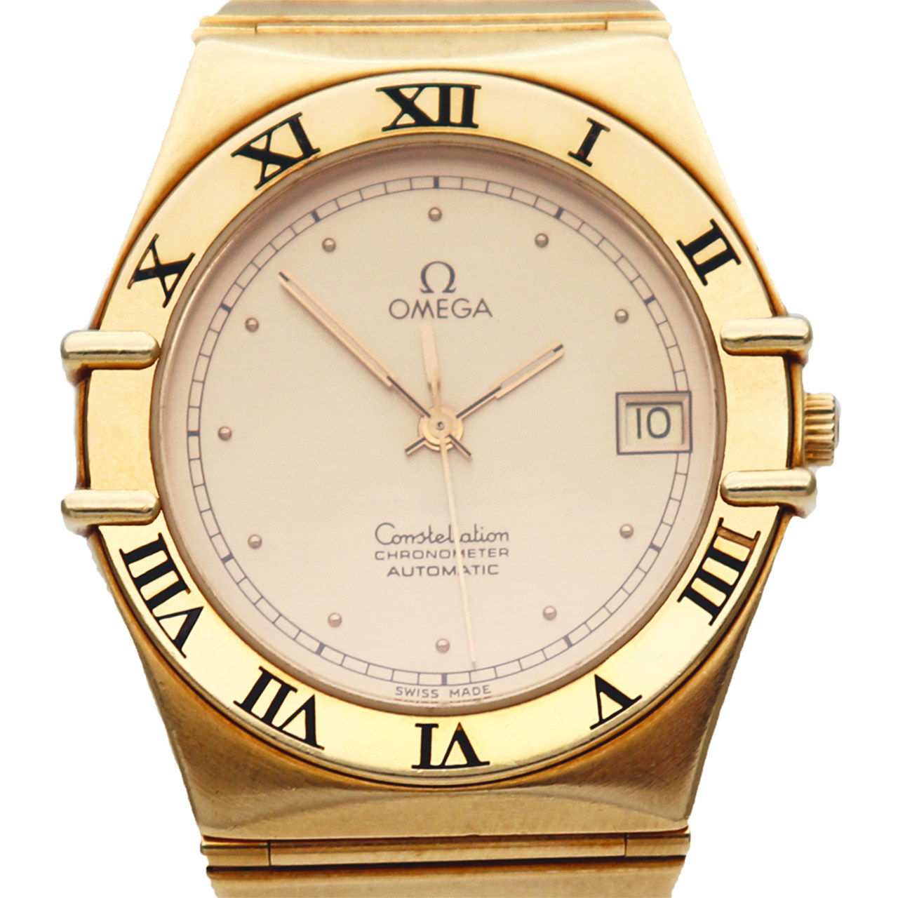 [国检][9.5新]欧米茄 男士 自动机械手表 星座系列 全k金表带