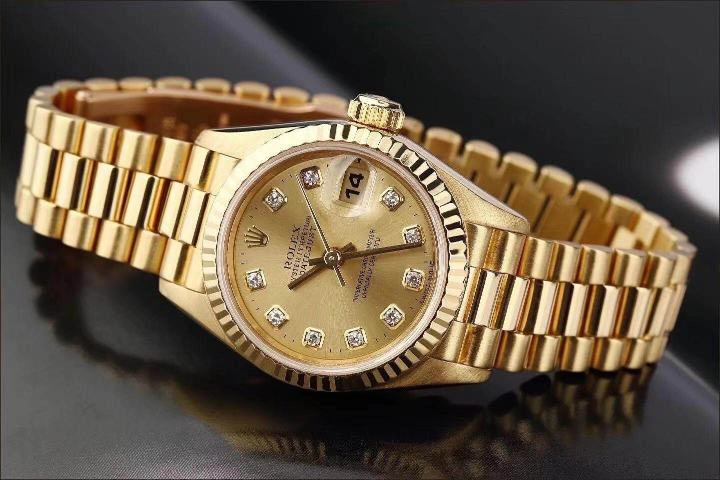 无保留价[公价198200][95新]劳力士69178黄金自动机械女士手表