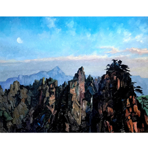 00当前价061580【特价油画】金锐《梅里雪山》|布面油画|职业画家