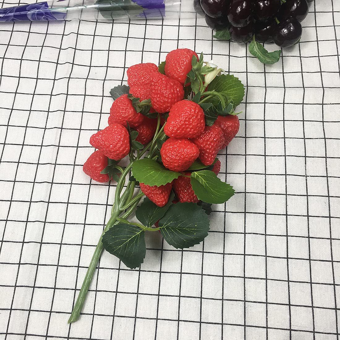 草莓仿真植物中式花束网红制作仿真花束节日礼物家居装饰摆件