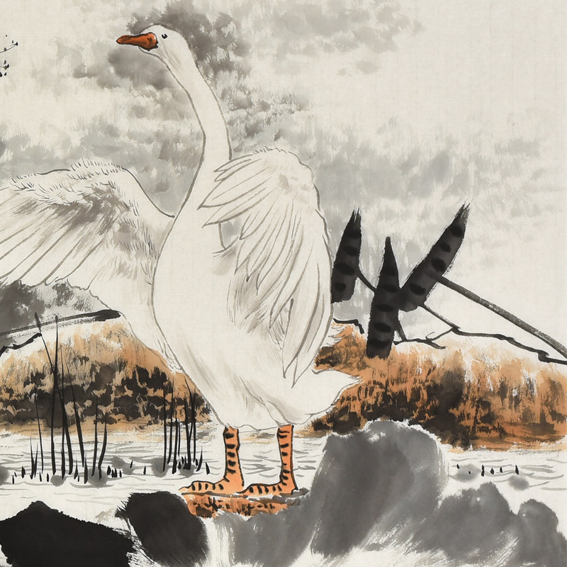 水墨丰华  邹长全《鹅池》 起拍价: &yen;500 加价幅度: &yen;50