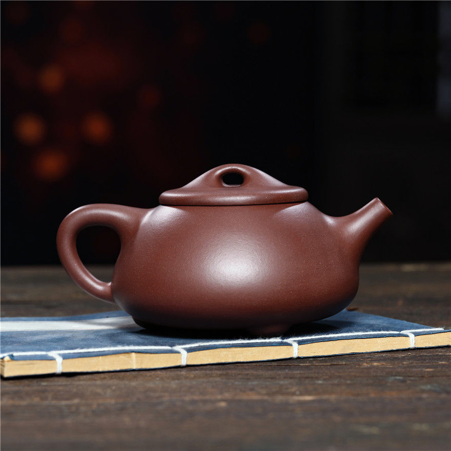 出水暴爽《满石瓢》原矿老紫泥 泡养润 宜兴紫砂壶 纯手工名家