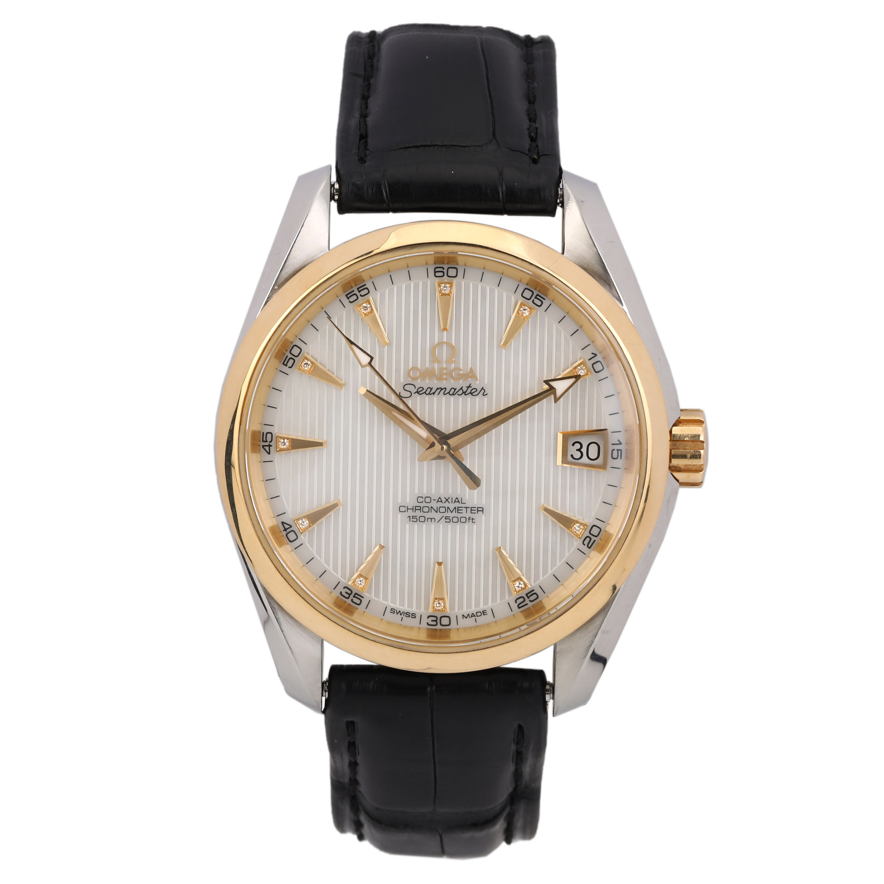 [9.5新]欧米茄231.23.39.21.55.002海马系列黄金精钢自动机械男表