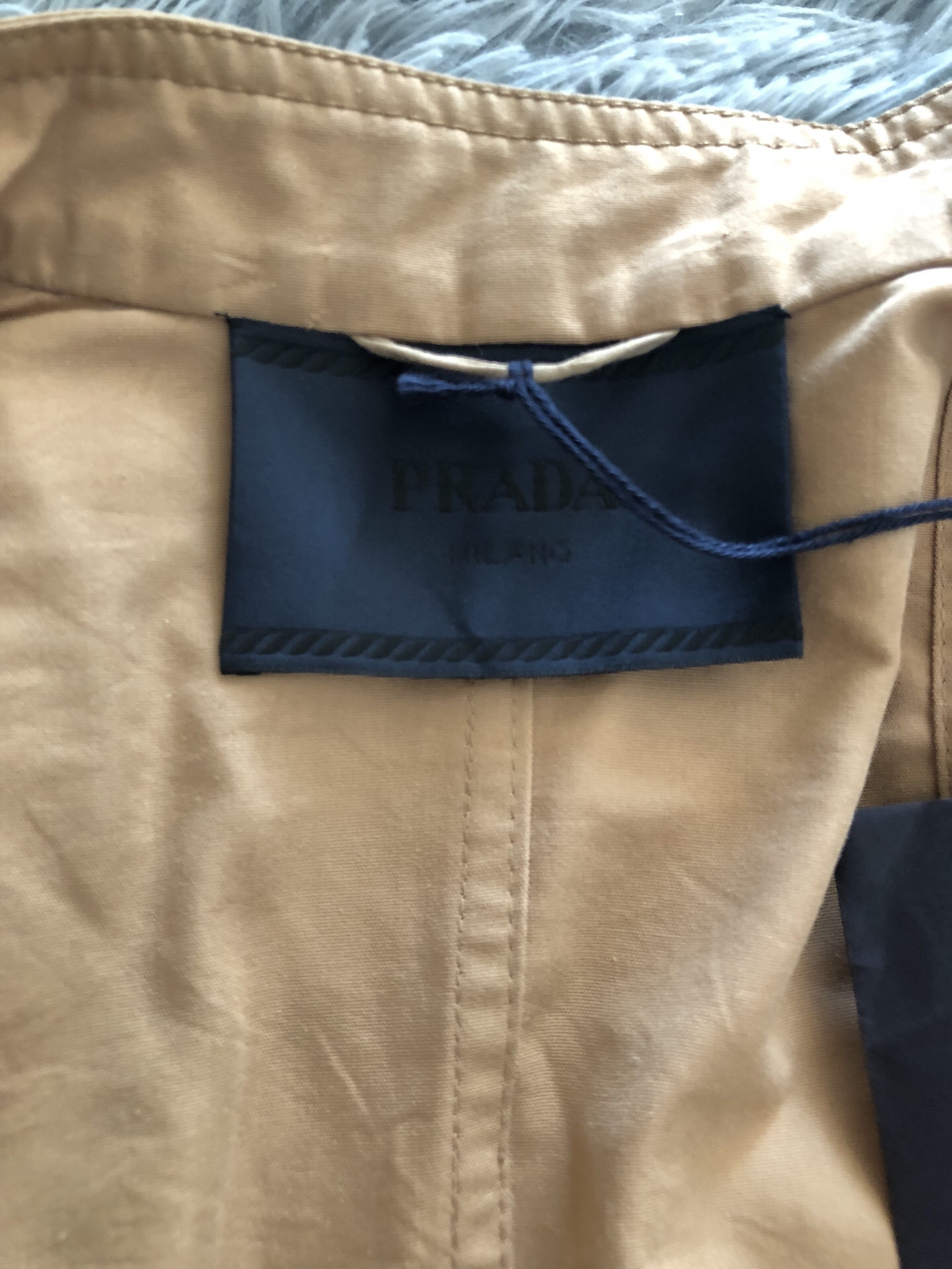 Prada Khaki Stand-Up Collar Jacket — front