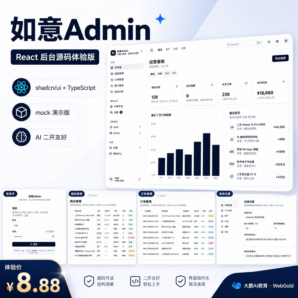 如意React Admin源码