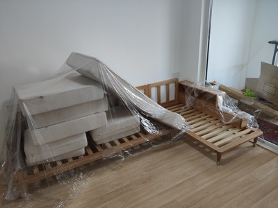 维莎全实木沙发北欧橡木转角布艺可拆洗现代简约小户型客厅家具