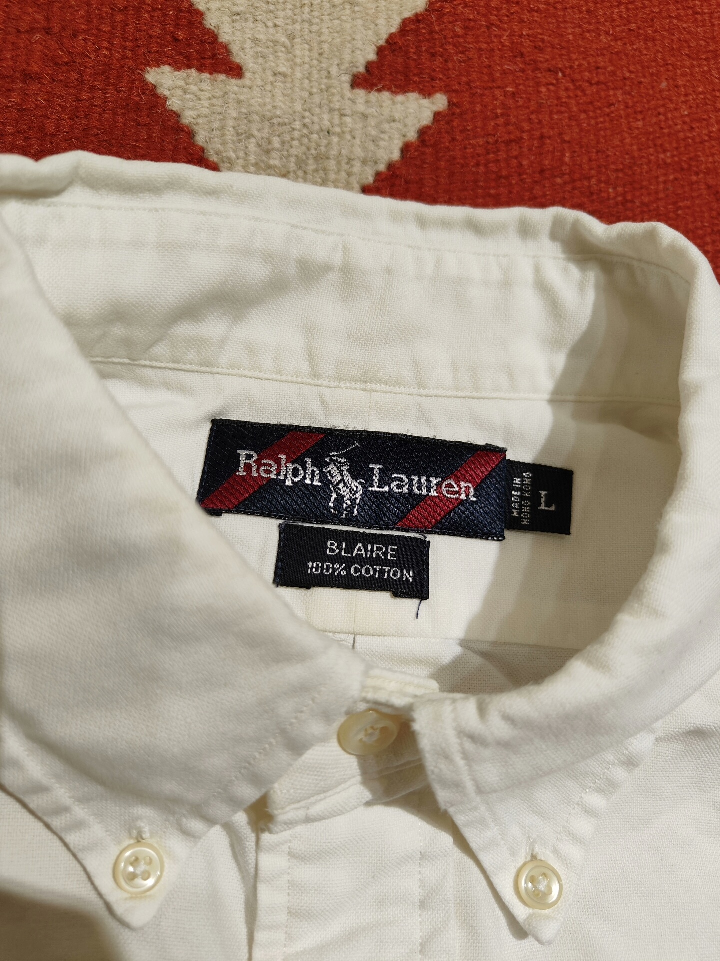 Vintage Ralph Lauren Patchwork Long-Sleeve Shirt — label