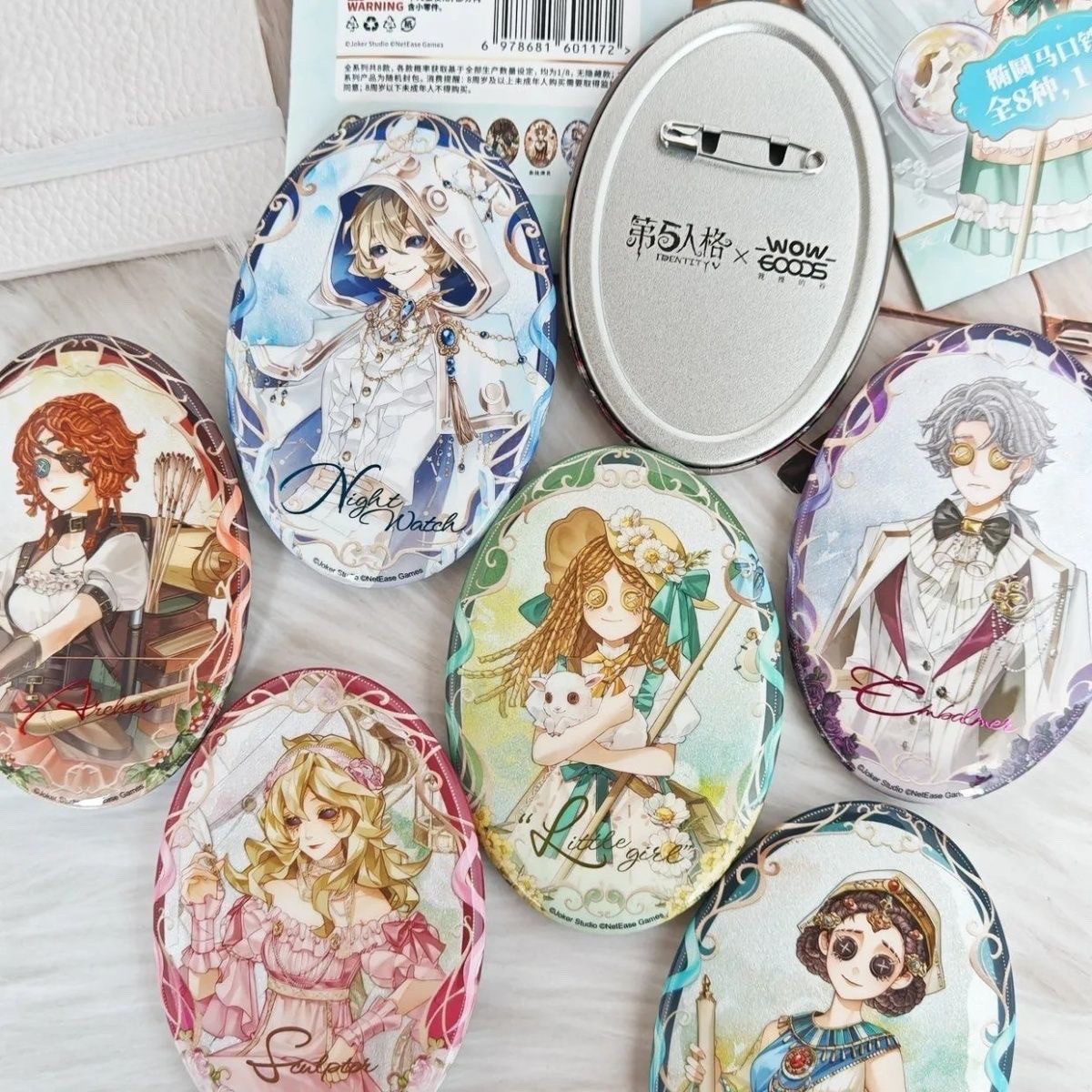 Identity V x Millennium Book Journey Series Merchandise Badge Tinplate Button New Hot Sale