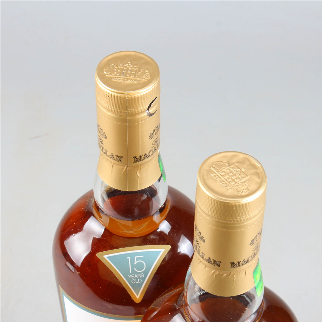 9.麦卡伦15年三桶单一麦芽威士忌43度*2瓶 700ml