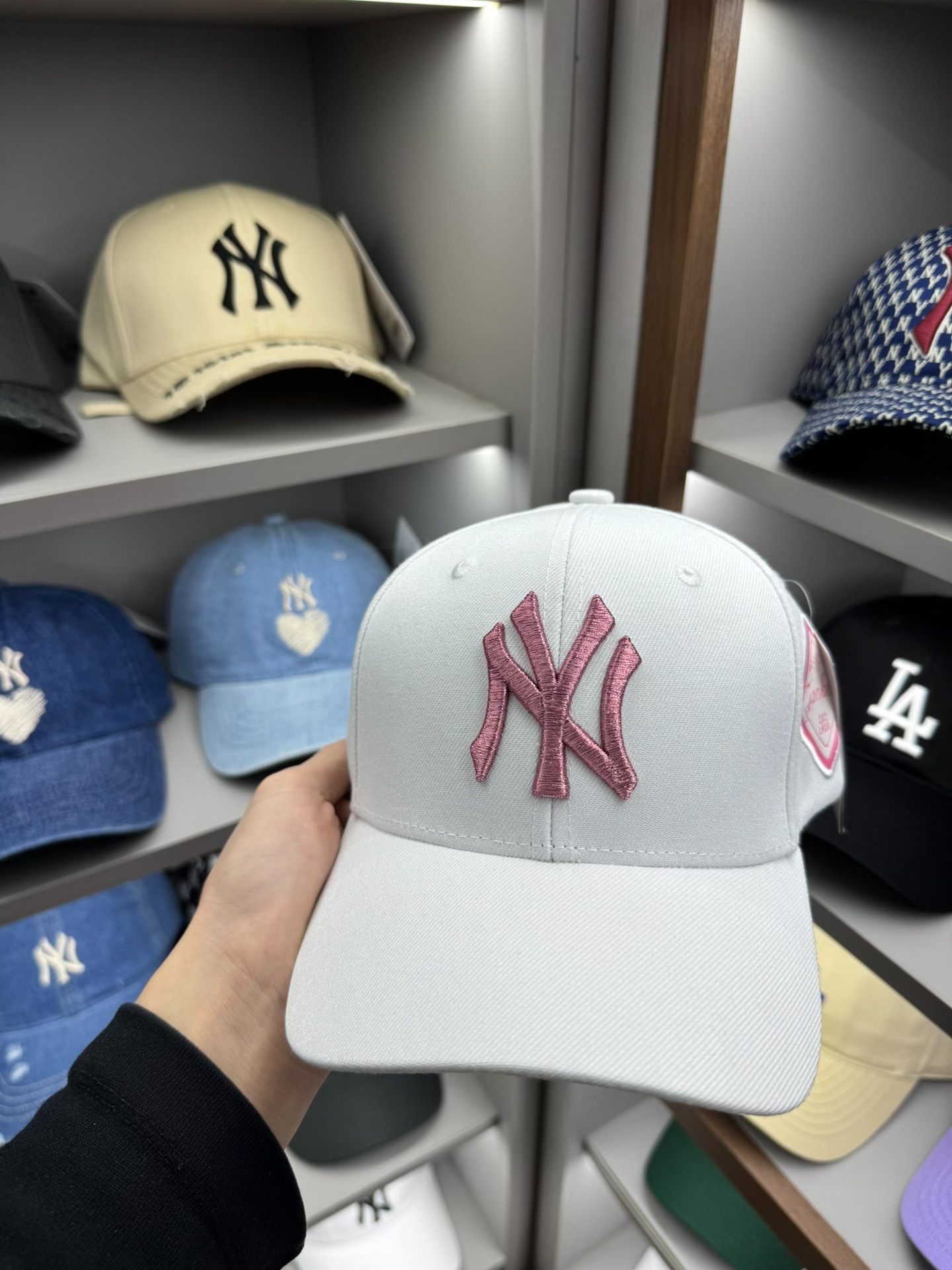 MLB硬顶大标棒球帽ny帽子la洋基队鸭舌帽男女潮流遮阳帽