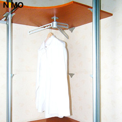 NIMO衣柜五金配件柜内顶装挂衣架转角挂衣架晾衣架多功能旋转衣架