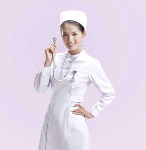 南丁格尔正品长袖白大褂美容药店牙科口腔门诊女医生护士服nl-2_不