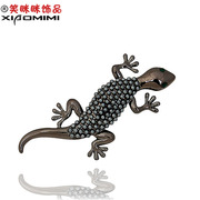 Smiling Gecko Korean Crystal rhinestones brooch women luxury corsage dress pin clasp Korea jewelry