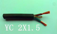 像套软电线电缆yc 2芯1.5平方 可用电2.2kw 一卷90米 可剪米