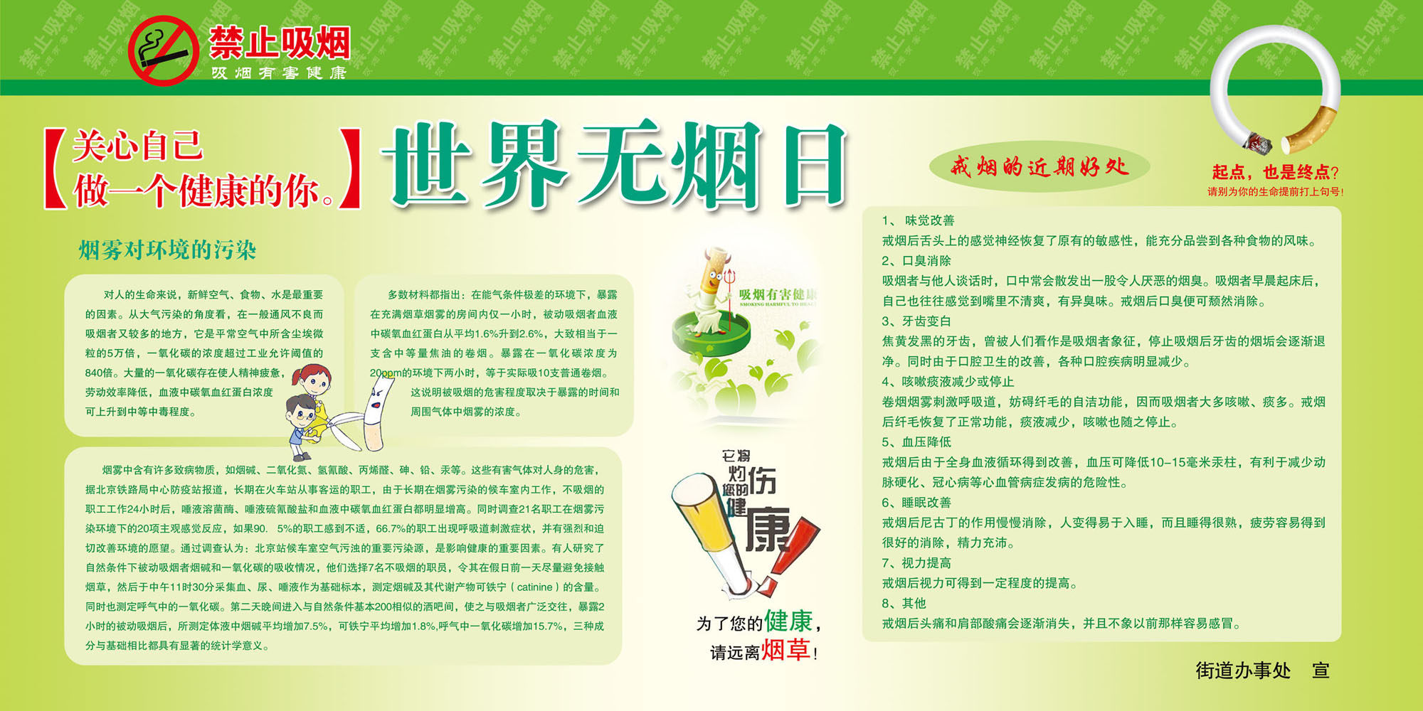 海报印制665展板素材3无烟日吸烟危害知识宣传