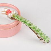 Hand-beaded DIY clover bag Korea imports NS strength hairpin hair accessories clips side clips