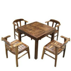 特价加厚碳化木庭院户外桌椅/酒吧餐厅桌椅/实木休闲桌