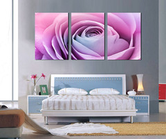 装饰画 客厅现代简约无框画卧室床头壁画墙画背景墙挂画 粉色玫瑰