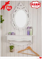 现代简约家具小 宜家壁挂化妆台镜欧式白色壁挂梳妆台镜浴室镜