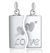 S999 pure silver pendants in Sterling Silver couple necklace solid silver pendant couple pendant fashion jewelry