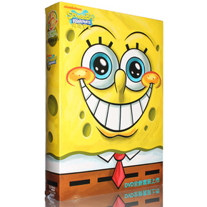 海绵宝宝dvd正版高清动画片中英双语英文版3-4季全集10dvd碟片