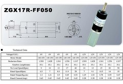 ZGX17R-FF050 6V12V正科厂家直销永磁直流行星减速电机马达正反转