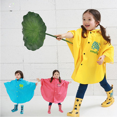 Smally韩国时尚斗篷式可爱儿童宝宝雨衣雨披 中小童雨披 三色