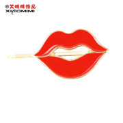 Smiling post lipstick clip hair bangs clip small hair jewelry hair clip hairpin hair clip