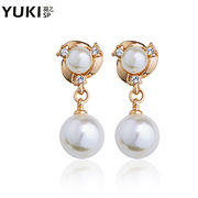 YUKI jewelry stealth painless no pierced ears ear clip buckle Korean version of elegant Pearl Earrings