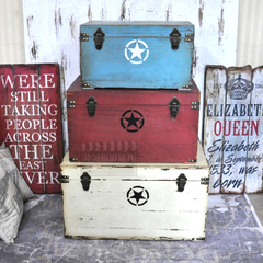 木箱 复古箱子 收纳 特大号 橱窗陈列道具 咖啡屋 茶几床头柜