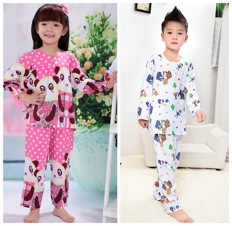 Spring and summer new pattern minors of both sexes Long sleeve trousers TSUMUGI Cotton silk Children's Underwear Set Home Furnishingsin the Children/Baby/Family fitted , Children tracksuit , Home service package category - from Buy2taobao.com to provide professional Taobao agent buy service