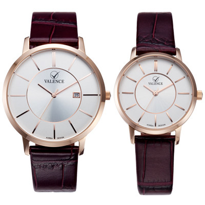 华轮时手表商务休闲石英表真皮皮带手表简约时尚情侣表防水手表