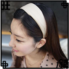 日韩风格 新品护发时尚真丝发箍 宽边头箍发饰发卡 100%桑蚕丝