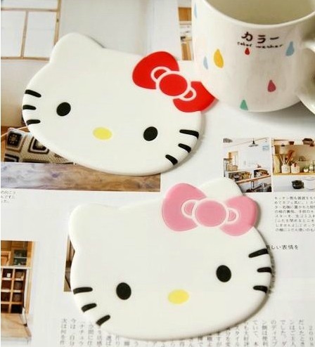 热卖可爱卡通Hello kitty卡通杯垫 可爱硅胶杯垫 碗垫 隔热垫|ruв категории посуда, кубок/кубок/чайник, подставки - от Buy2taobao.com для оказания профессиональной услуги покупки агента Taobao