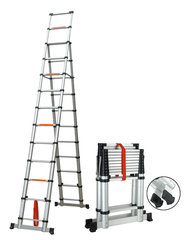 帮尔高家用梯子铝合金伸缩人字3.8 3.2米梯竹节人字多功能折叠梯