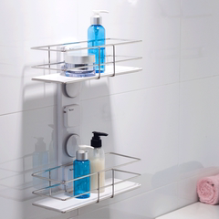 Gar Bath/嘉宝 吸盘置物架 卫生间浴室超大间距双层不锈钢 263005