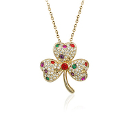 YUKI. genuine Austria Crystal jewelry necklaces colorful clover 2012 women friends girlfriend gifts surges