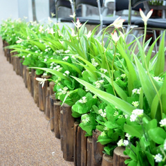 仿真植物仿真草绿植假花假草假植物栅栏仿真花束塑料装饰花艺插花