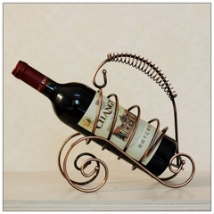 欧式高贵绅士铁艺酒架 创意红酒架 葡萄酒架酒瓶架桌面摆设小酒架