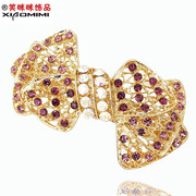 Mail first smiling Korean rhinestones Butterfly clip hair clip spring clip encrusted tiara