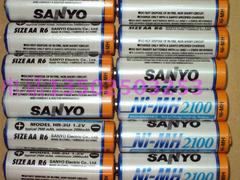 原厂原装 三洋制造AA 5号 镍氢 2100MAH 低自放充电电池拆机电池