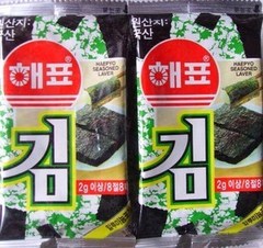 促销淘大奖韩国海苔进口食品 海飘海苔10袋装 鲜脆爽不咸适合宝宝