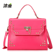 Bathe fish muyu 2015 new wave fashion handbags leather women bag handbag slung shoulder bag rivet bag