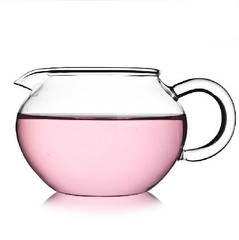 功夫茶具公道杯手工制作苹果茶海耐热玻璃公道杯时尚泡茶杯分茶