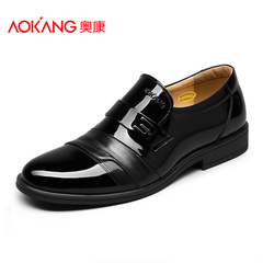 Aokang shoes authentic British style men's business dress shoes fashion foot leather men's shoes